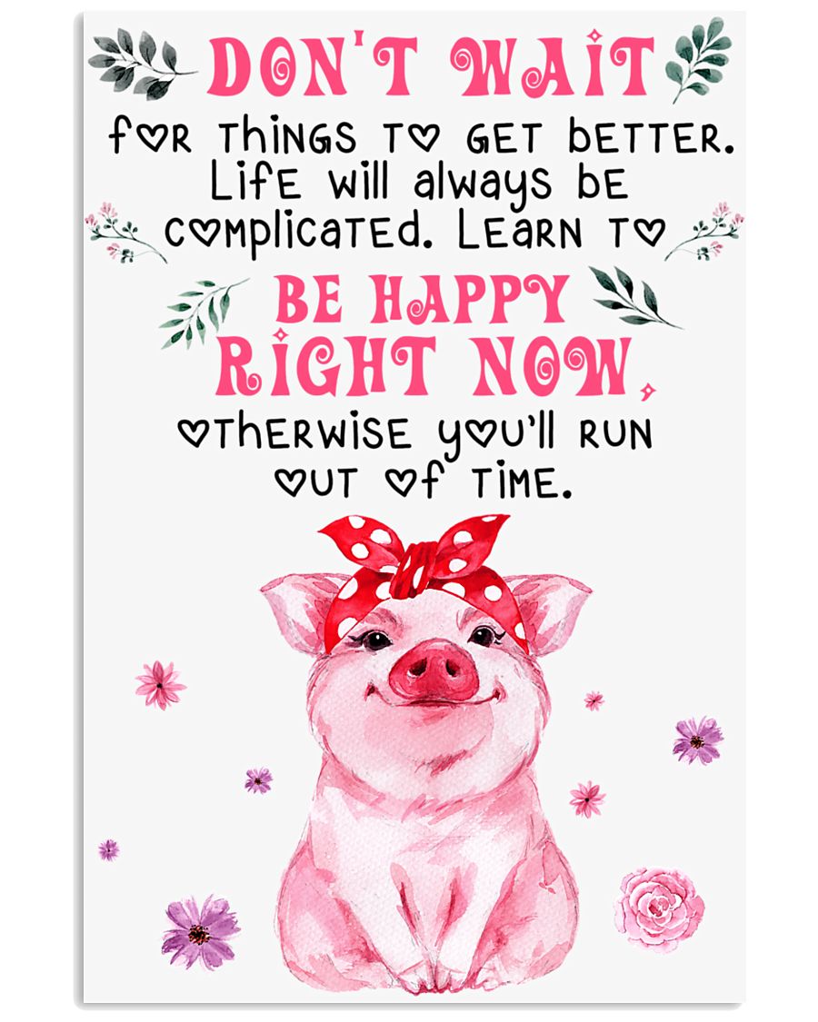 Pig Dont' Wait For Things To Get Better 16x24 Poster