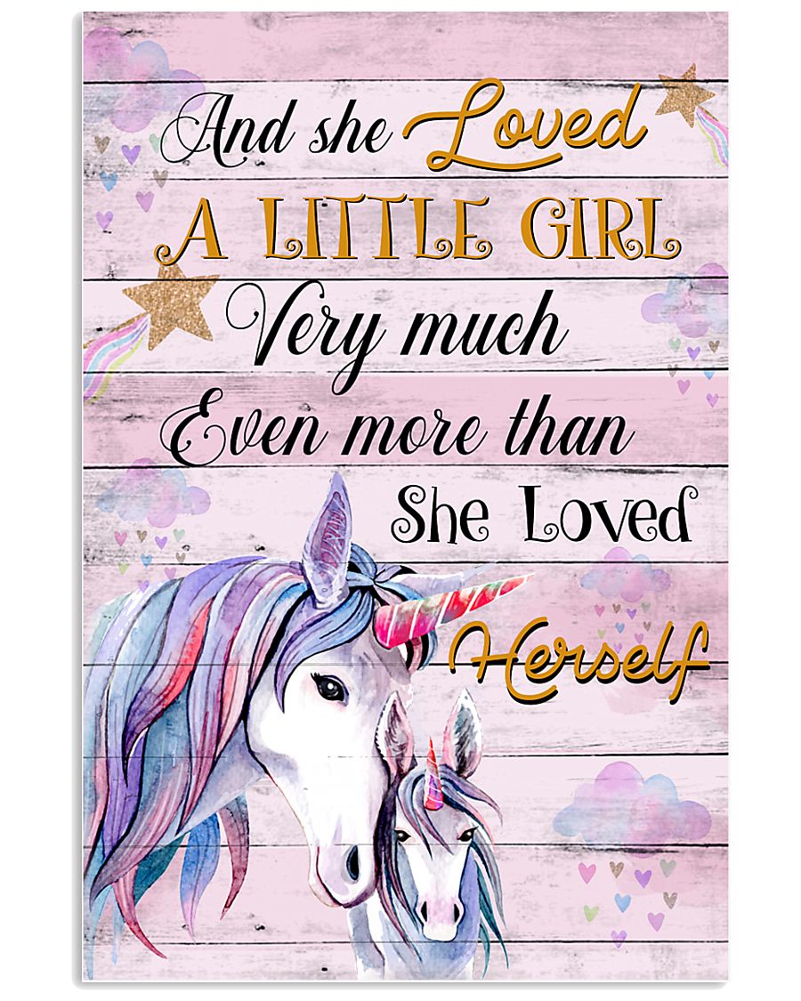 Unicorn And She Loved A Little Girl 16x24 Poster