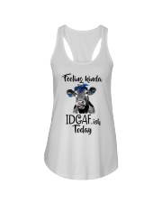 Cow Feeling Kinda IDGAF Ladies Flowy Tank tile