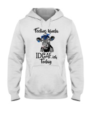 Cow Feeling Kinda IDGAF Hooded Sweatshirt tile