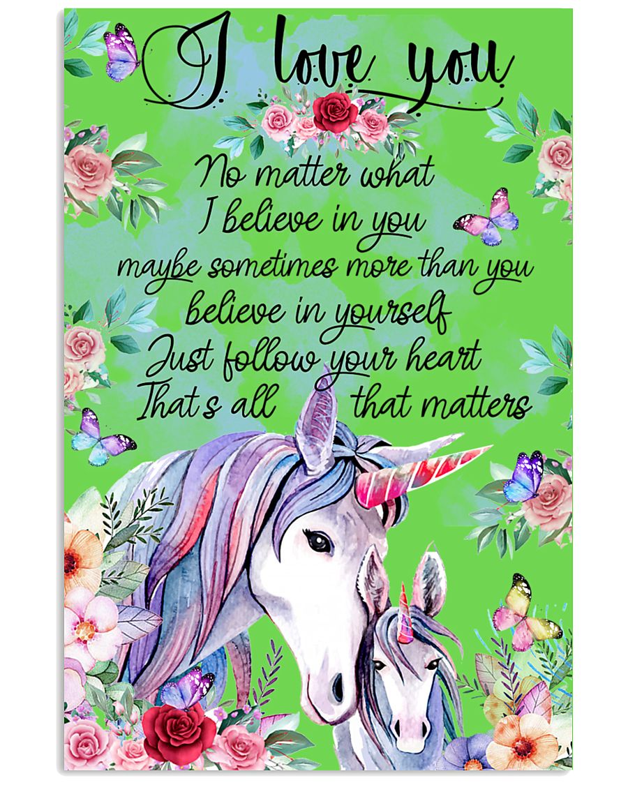 Baby Unicorn You are braver Nursery Blanket 11x17 Poster