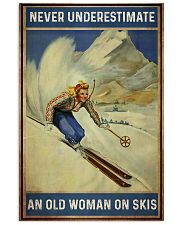Never Underestimate An Old Woman On Skis 16x24 Poster front