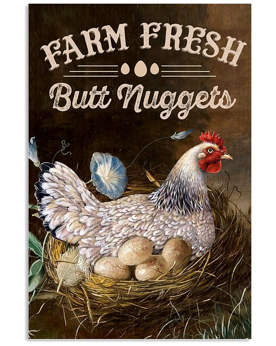 Chicken Farm Fresh Butt Nuggets 16x24 Poster