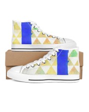 BLUE SLIDE PARK Men's High Top White Shoes inside-right-outside-right