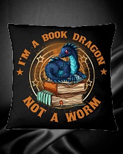 I'M A BOOK DRAGON Square Pillowcase aos-pillow-square-front-lifestyle-34