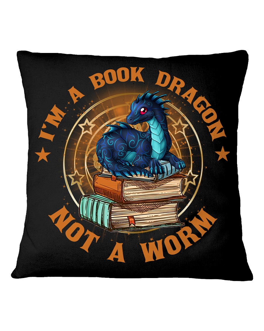 I'M A BOOK DRAGON Square Pillowcase