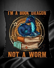 I'M A BOOK DRAGON Square Pillowcase aos-pillow-square-front-lifestyle-34