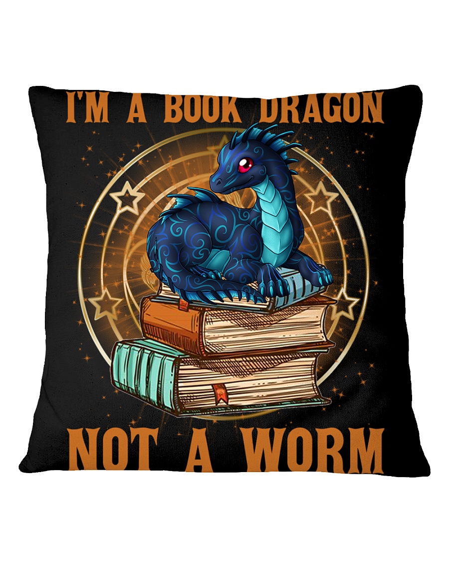 I'M A BOOK DRAGON Square Pillowcase