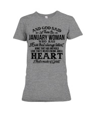 And God Said Let There Be January Woman Premium Fit Ladies Tee tile