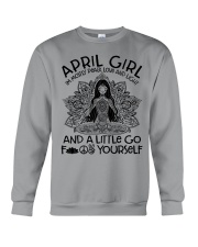 April girl I'm mostly peace love and light Crewneck Sweatshirt tile
