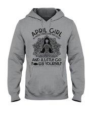 April girl I'm mostly peace love and light Hooded Sweatshirt tile