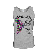 June Girl She Whispered Back I Am The Storm Unisex Tank tile