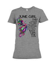 June Girl She Whispered Back I Am The Storm Premium Fit Ladies Tee tile