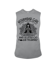 November girl I'm mostly peace love and light Sleeveless Tee tile