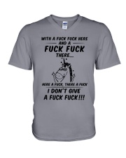 Unicorn I don't give V-Neck T-Shirt tile