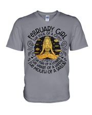 February Girl The Soul Of A Gypsy V-Neck T-Shirt tile