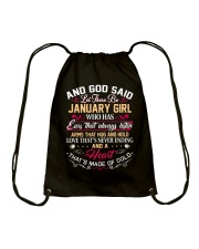 January girl a heart that's made of gold Drawstring Bag tile