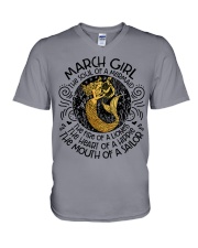 March Girl The Soul Of A Mermaid V-Neck T-Shirt tile