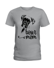 Boxer Mom Dog Face T-Shirt Ladies T-Shirt tile