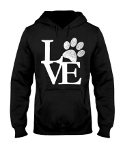 Cute Dog Paw Print Love T-Shirt Hooded Sweatshirt tile