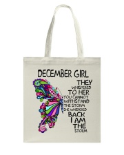 December Girl She Whispered Back I Am The Storm Tote Bag tile