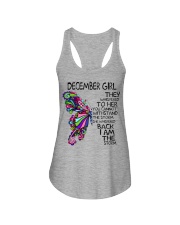 December Girl She Whispered Back I Am The Storm Ladies Flowy Tank tile