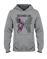 December Girl She Whispered Back I Am The Storm Hooded Sweatshirt tile