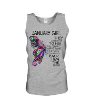 January Girl She Whispered Back I Am The Storm Unisex Tank tile
