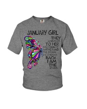 January Girl She Whispered Back I Am The Storm Youth T-Shirt tile
