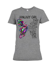January Girl She Whispered Back I Am The Storm Premium Fit Ladies Tee tile