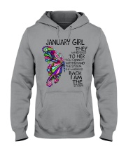 January Girl She Whispered Back I Am The Storm Hooded Sweatshirt tile