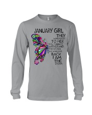 January Girl She Whispered Back I Am The Storm Long Sleeve Tee tile