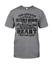 And God Said Let There Be October Woman Classic T-Shirt front