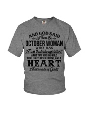 And God Said Let There Be October Woman Youth T-Shirt tile