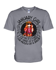 January Girl The Soul Of A Sunflower V-Neck T-Shirt tile