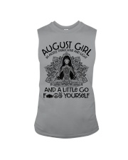 August girl I'm mostly peace love and light Sleeveless Tee tile