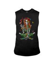 Skeleton Psychedelic Hippie Sunflower T-Shirt Sleeveless Tee tile