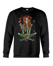 Skeleton Psychedelic Hippie Sunflower T-Shirt Crewneck Sweatshirt tile