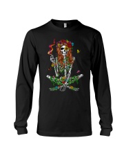 Skeleton Psychedelic Hippie Sunflower T-Shirt Long Sleeve Tee tile