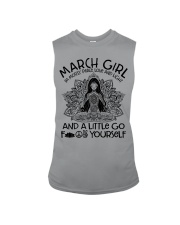 March girl I'm mostly peace love and light Sleeveless Tee tile