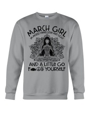 March girl I'm mostly peace love and light Crewneck Sweatshirt tile