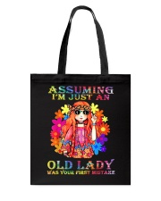 Assuming Im Just An Old Lady Hippie Tote Bag tile