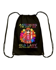 Assuming Im Just An Old Lady Hippie Drawstring Bag tile