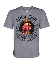 April Girl The Soul Of A Sunflower V-Neck T-Shirt tile
