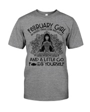 February girl I'm mostly peace love and light Premium Fit Mens Tee tile