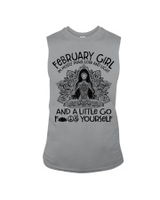February girl I'm mostly peace love and light Sleeveless Tee tile