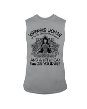 September woman I'm mostly peace love and light Sleeveless Tee tile