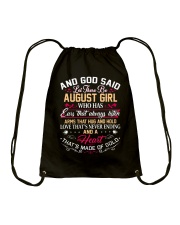 August girl a heart that's made of gold Drawstring Bag tile