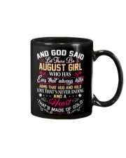 August girl a heart that's made of gold Mug tile