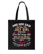 July girl a heart that's made of gold Tote Bag tile